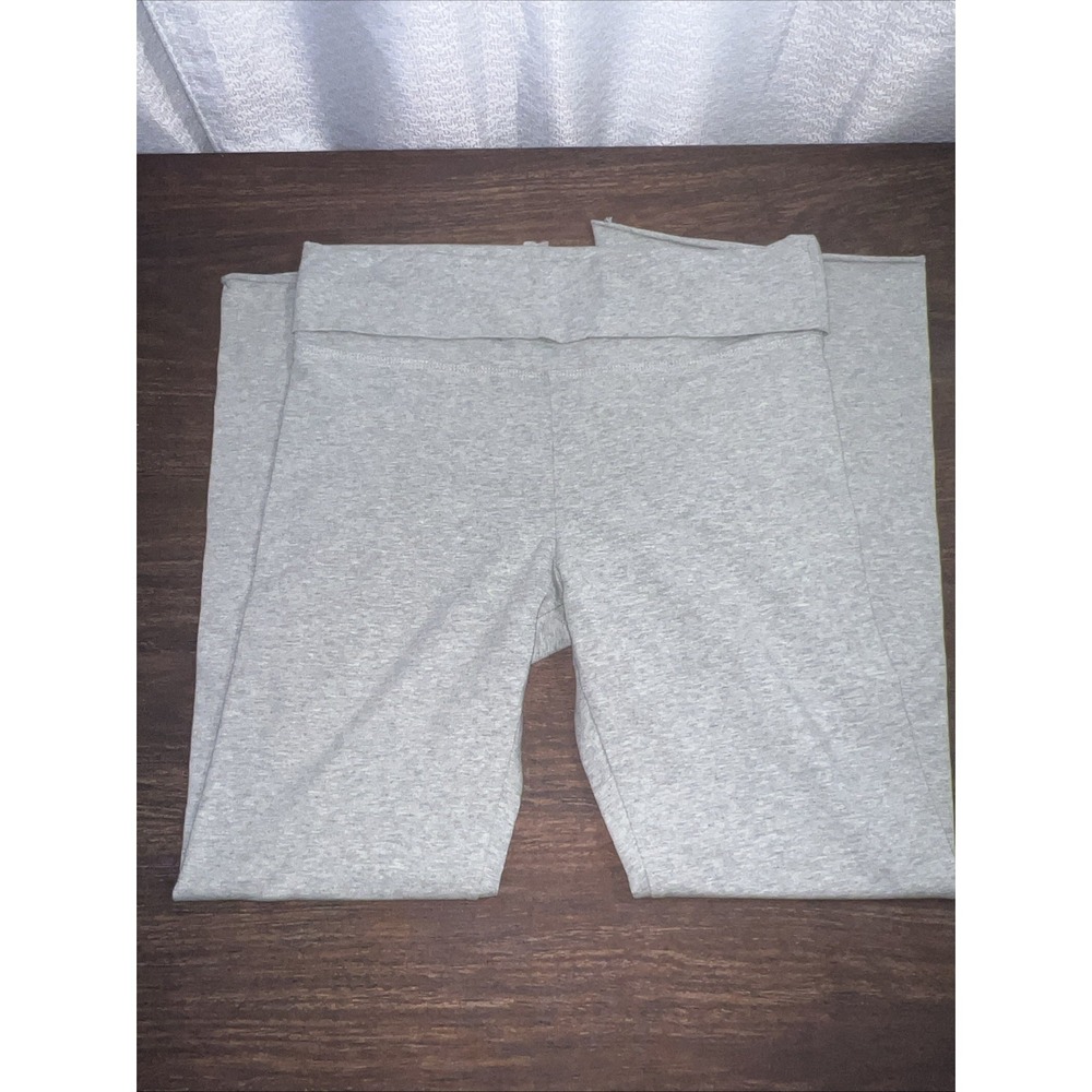 PINK by Victoria's Secret Foldover Flare Leggings Gray Womens Size Medium - Picture 2 of 9